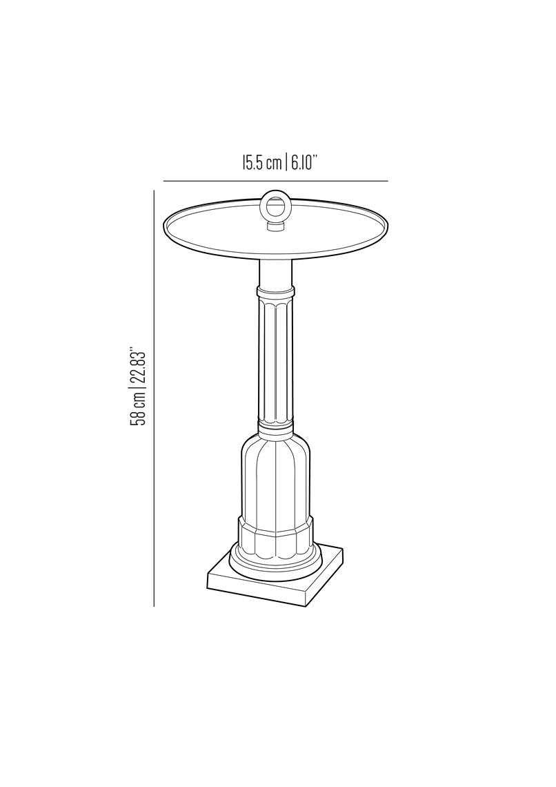 Jacaranda black brass table