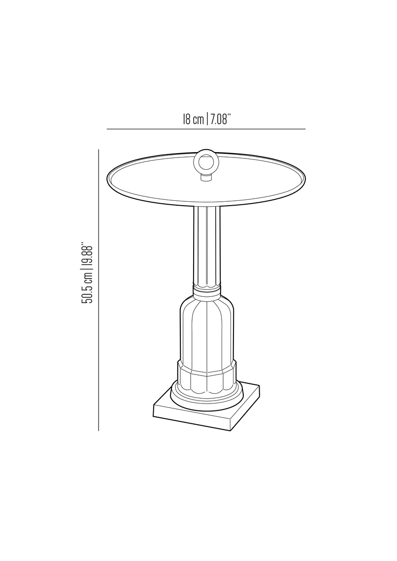 Jacaranda black brass table