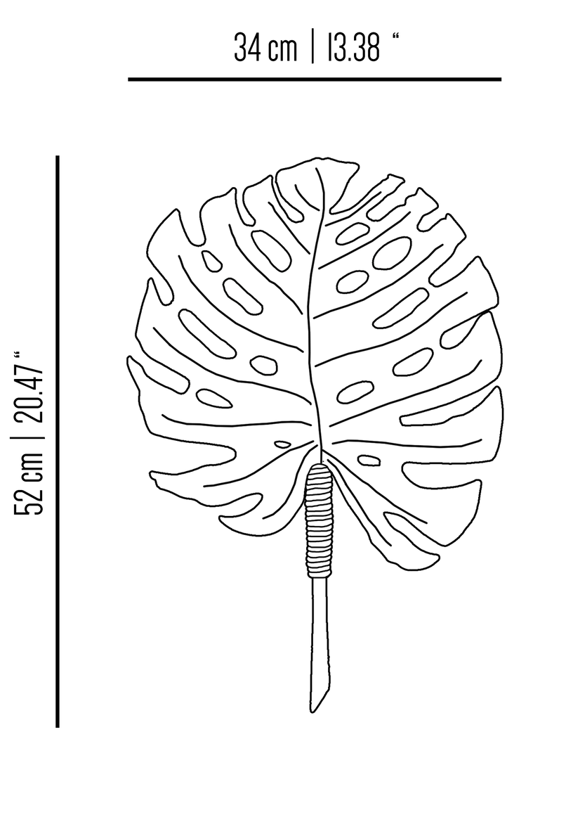 Hortus Monstera leaf wall light