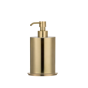 Our oval brass soap dispenser is a blend of elegance and functionality, perfect for enhancing your bathroom decor. The dispenser is handcrafted from polished brass, providing a smooth, cool-to-the-touch surface with a luxurious feel. Its oval shape offers a sleek, modern design that fits comfortably on countertops while adding a touch of sophistication. The pump mechanism is easy to press and delivers soap smoothly, combining practicality with style.