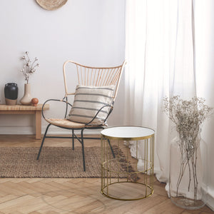 Cage brass bedside table - ilbronzetto