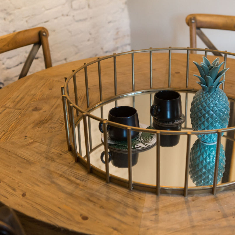 Cage brass mirror - ilbronzetto