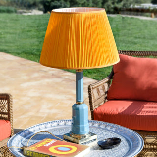 Lampada da tavolo Jacaranda in ottone turchese pastello - ilbronzetto