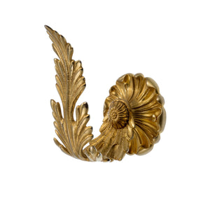 Orsay brass leaf curtain holder - ilbronzetto
