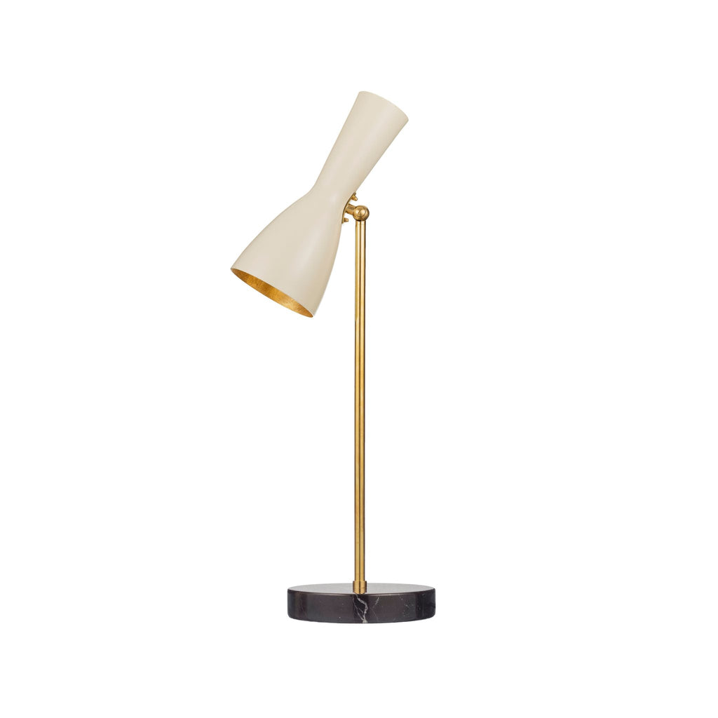 Wormhole cream brass table lamp ilbronzetto