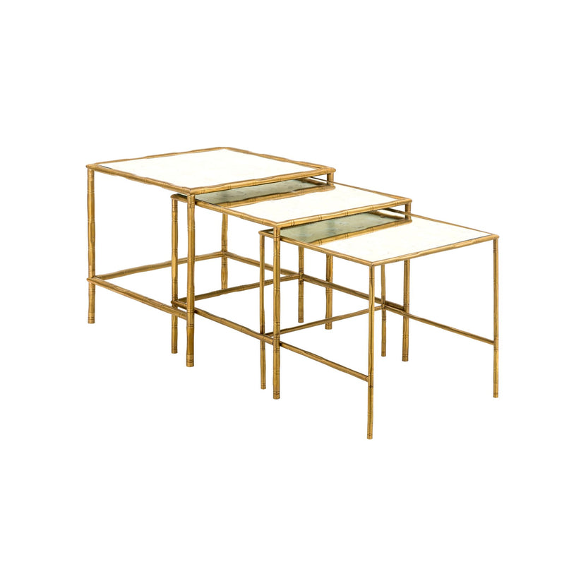 Bamboo Trio set of three side tables