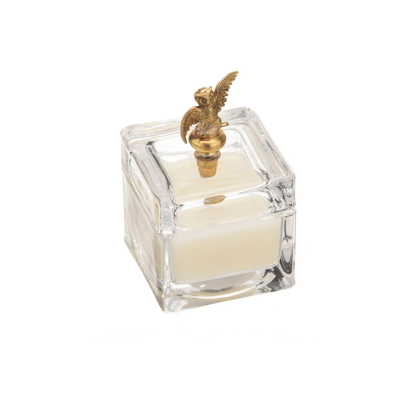 Candle with small brass knob