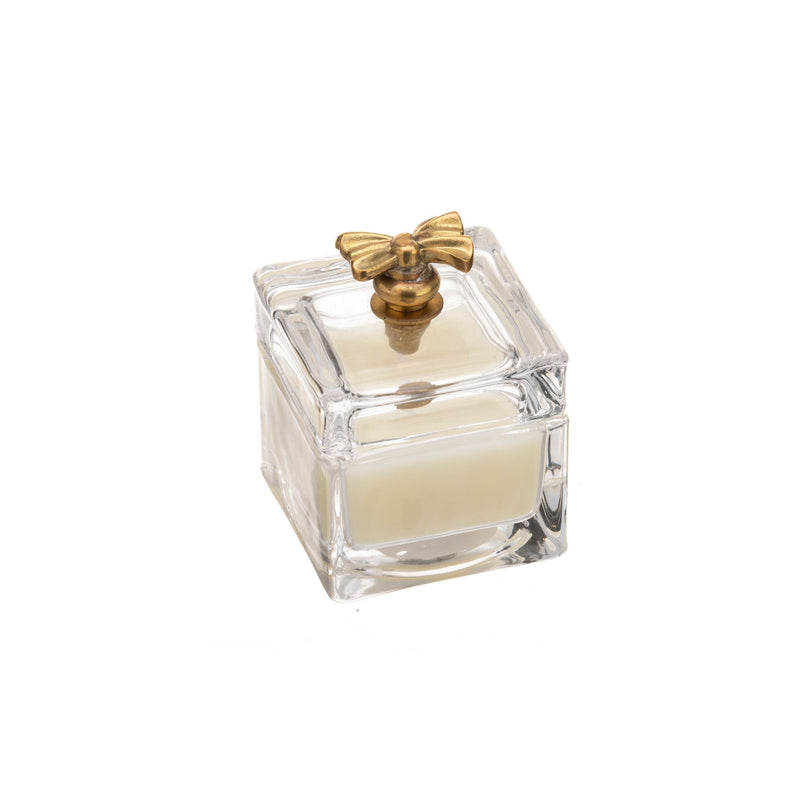 Candle with small brass knob