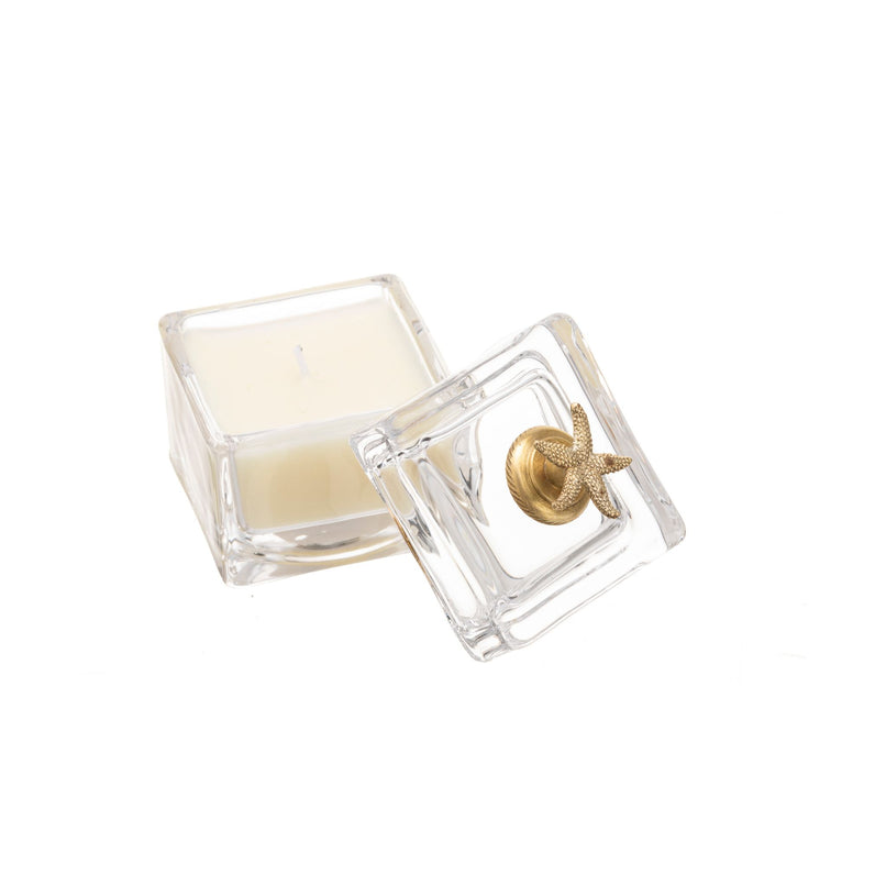 Candle with small brass knob