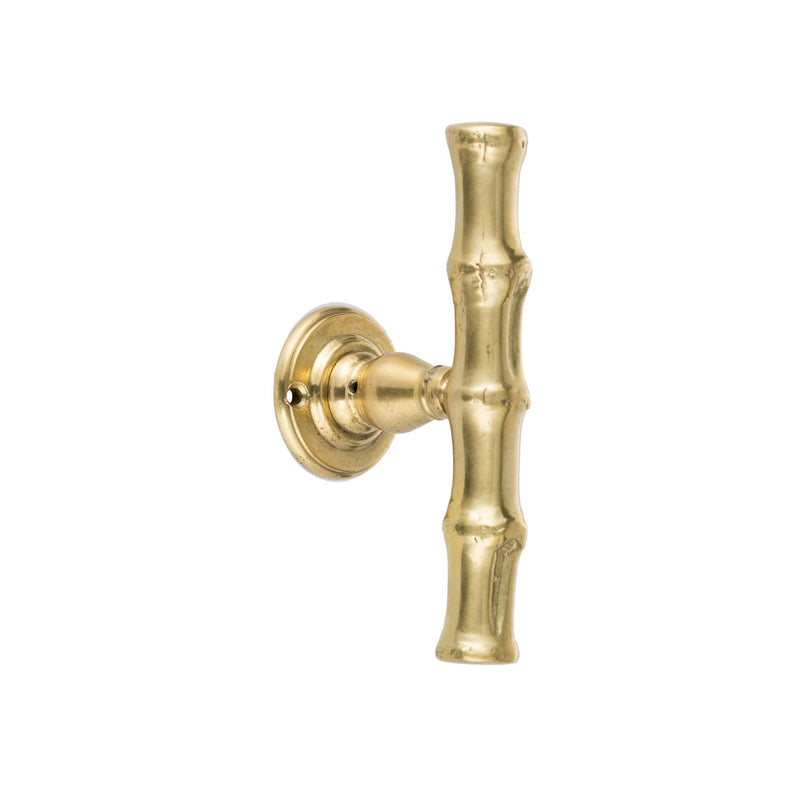 Brera brass bamboo plain window handle - ilbronzetto