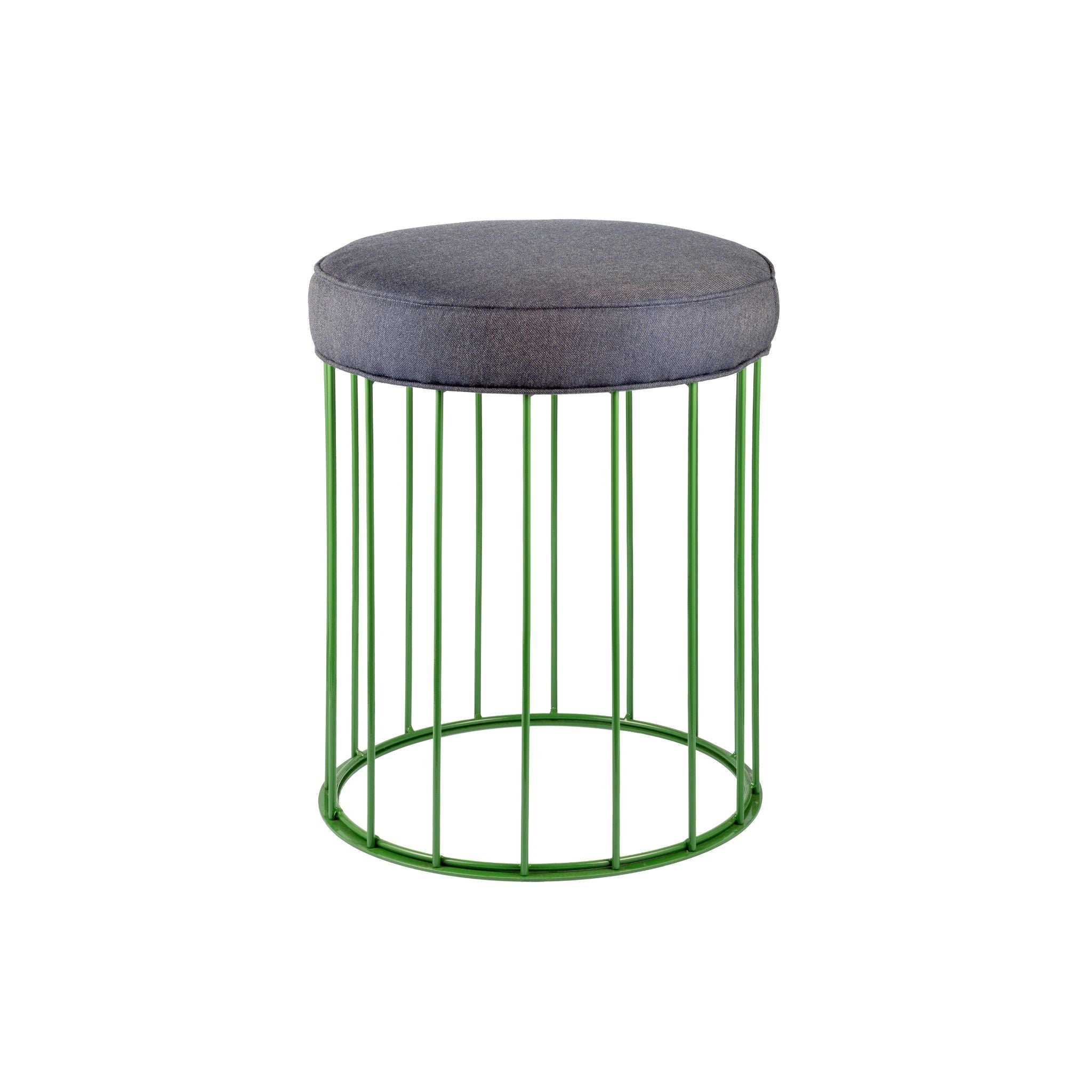 Sgabello in ferro verde Cage grass - ilbronzetto