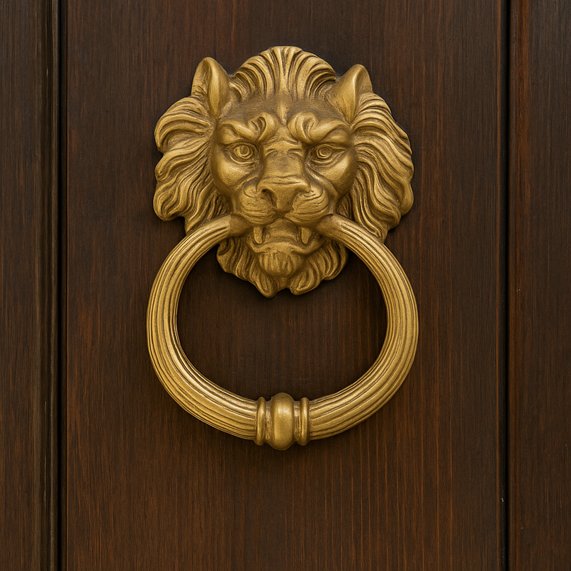 Fauna Leo brass knocker