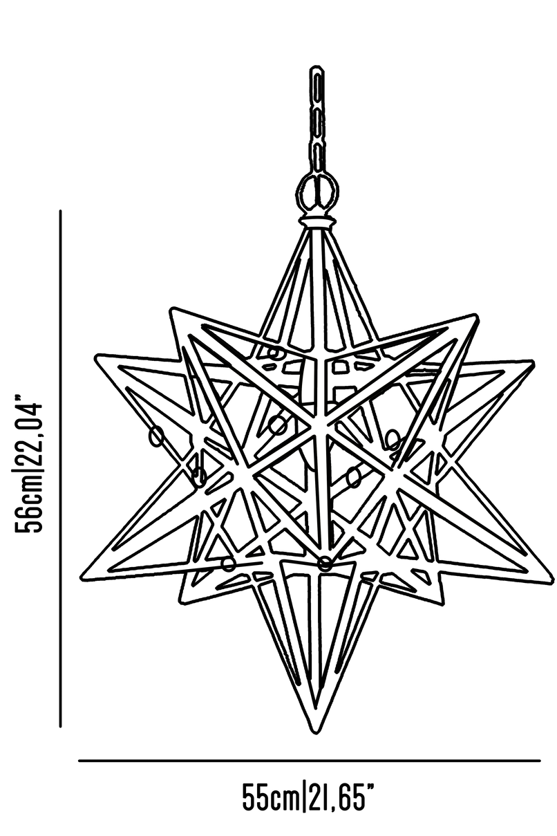 Geometria brass star suspension