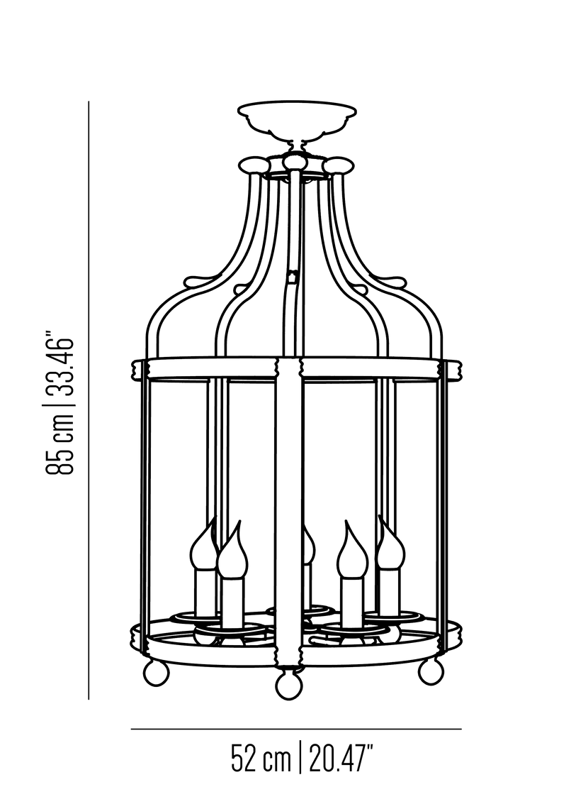 Eden dalia hanging lantern