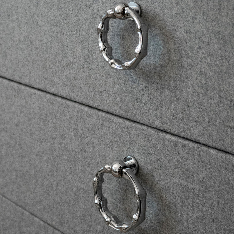 Bamboo brass knots circular knob