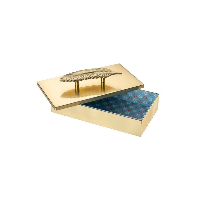 Large brass box with knob