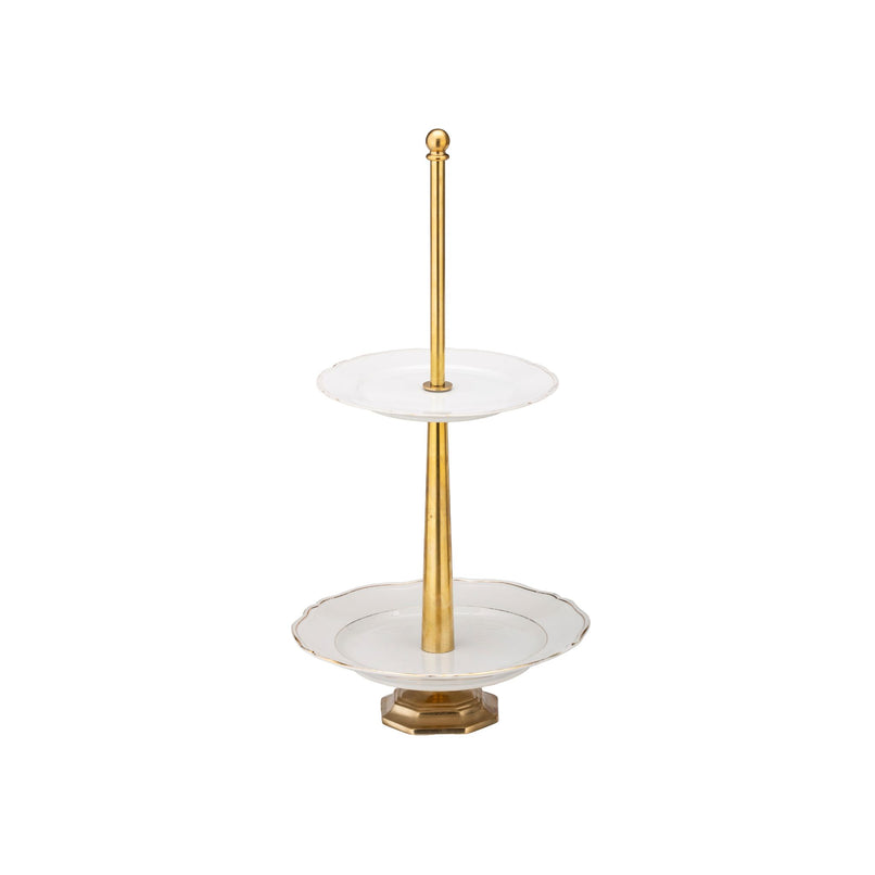 Chicca large simple brass cake stand