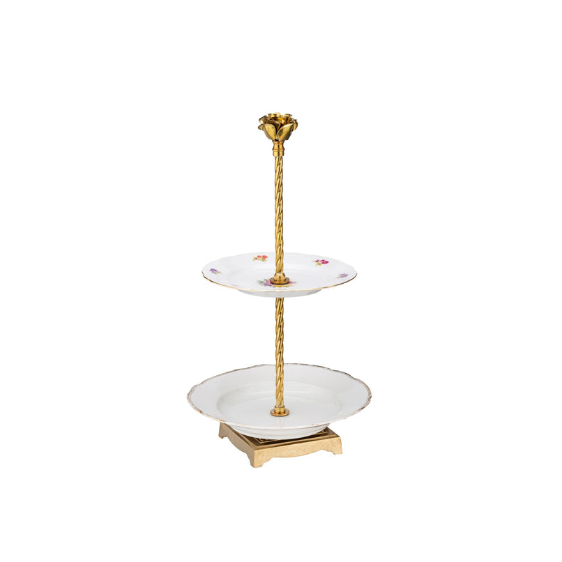 Chicca medium cake stand with rose