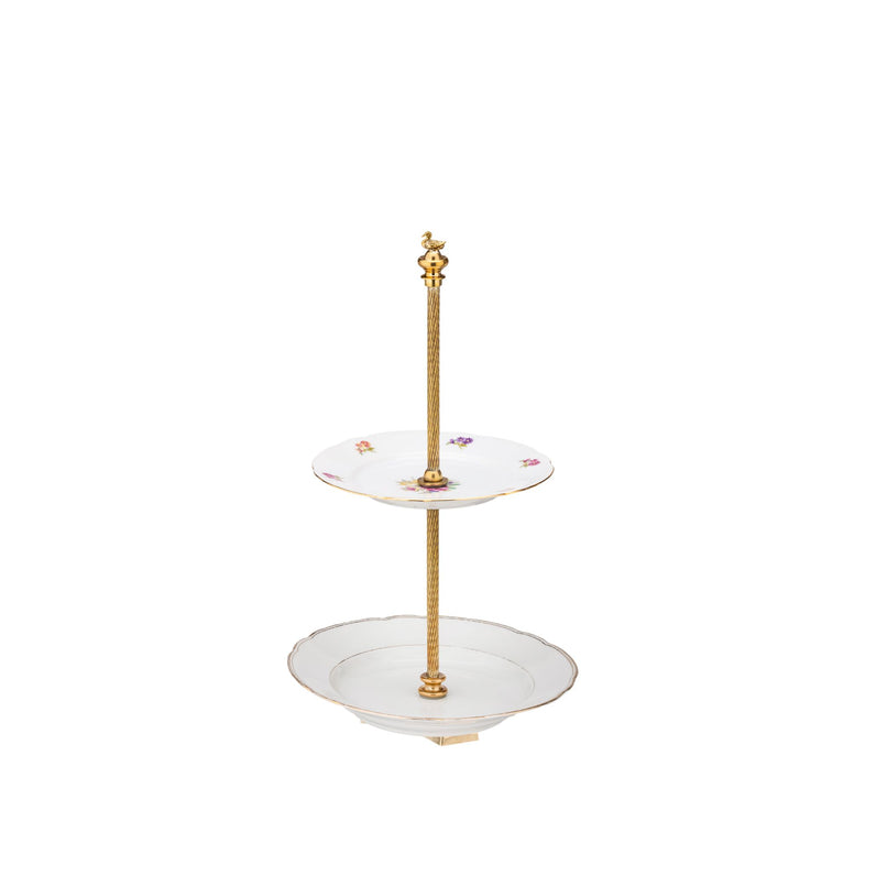 Chicca medium cake stand with small duck on top