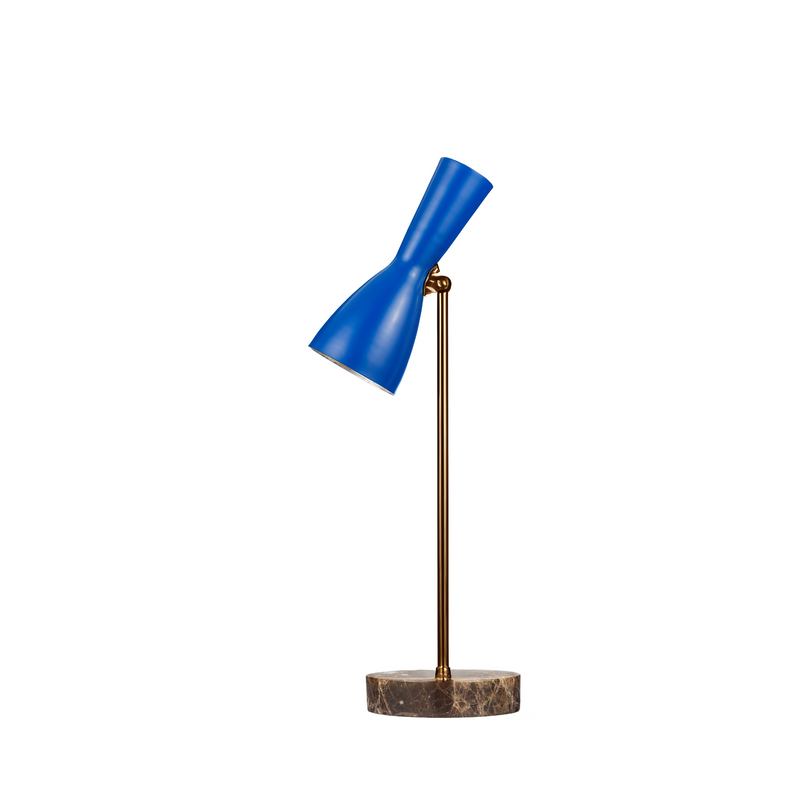 Wormhole genzian blue brass table floor lamp