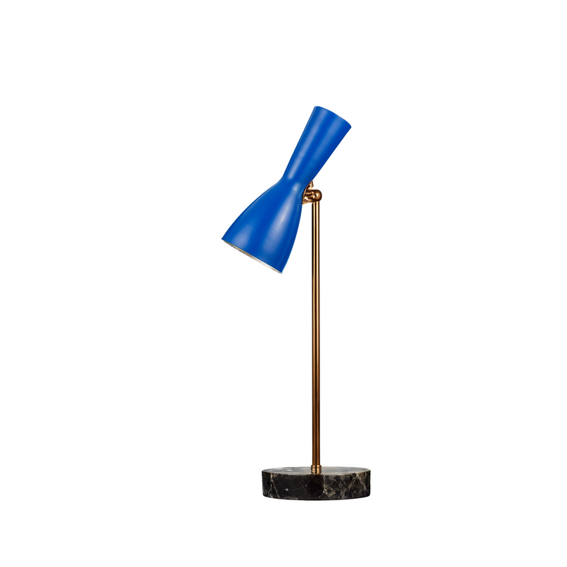 Wormhole genzian blue brass table floor lamp