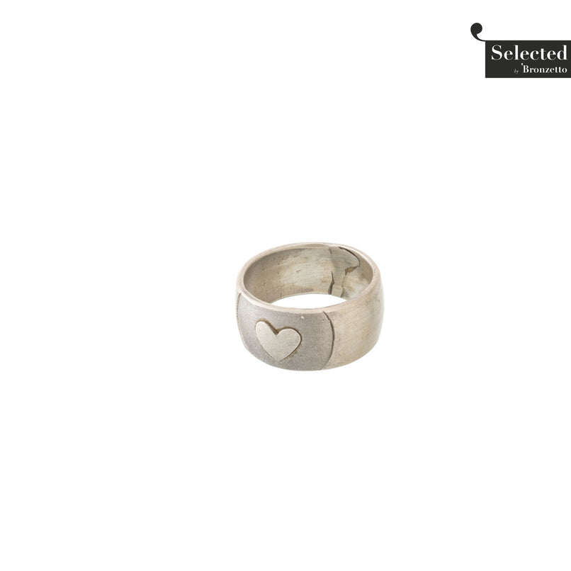 Heart brass band ring by Fabian Crosta
