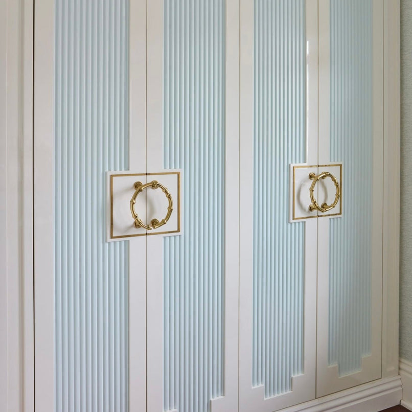 Bamboo brass knots semicircular knob