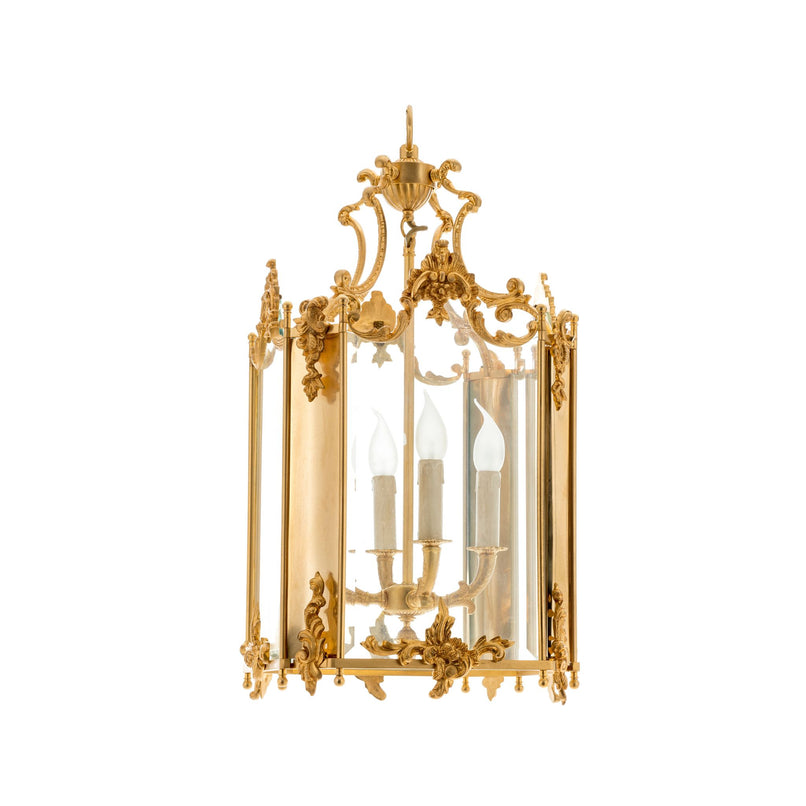 Mytho hanging lantern with bronze structure
