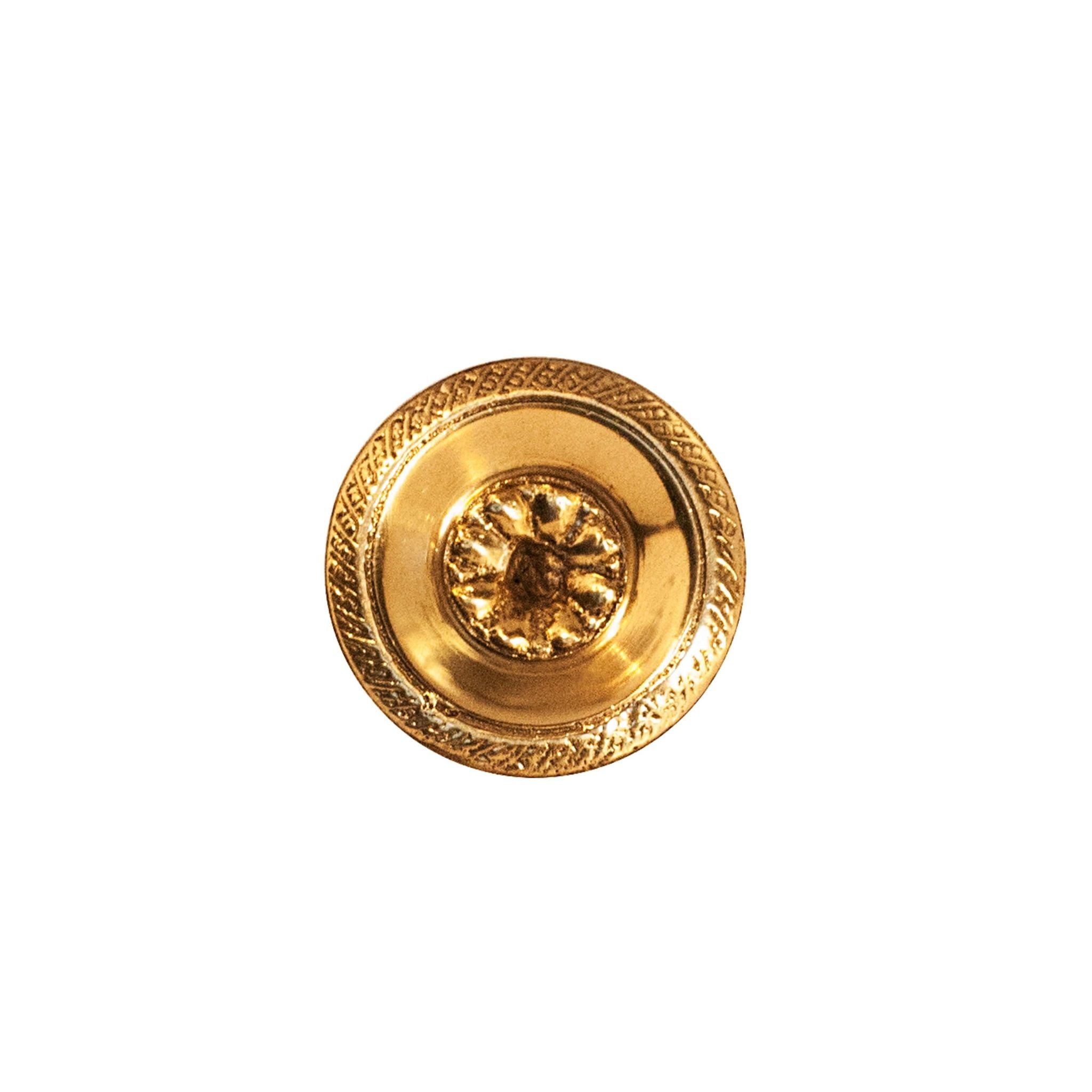 Novecento Glasgow Brass Knob: A simple circular brass knob, perfect for adding timeless elegance to your décor.
