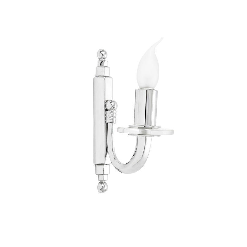Novecento brass wall sconce with extra clear glass elements