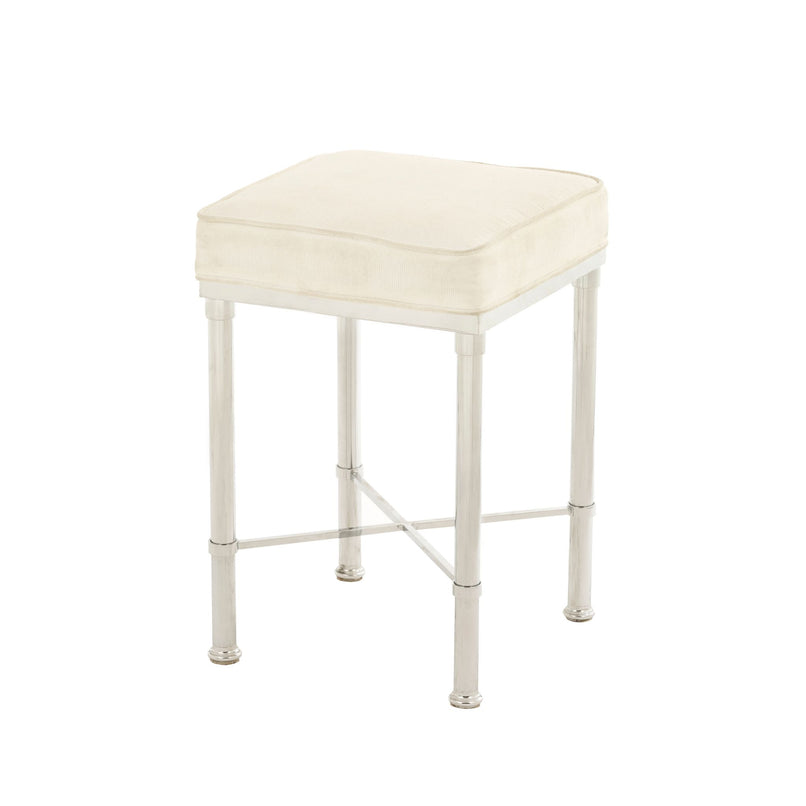 Novecento stool with fabric cushion