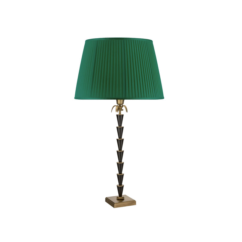 Oak brass table lamp