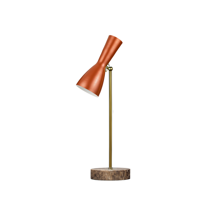 Wormhole orange brass table lamp
