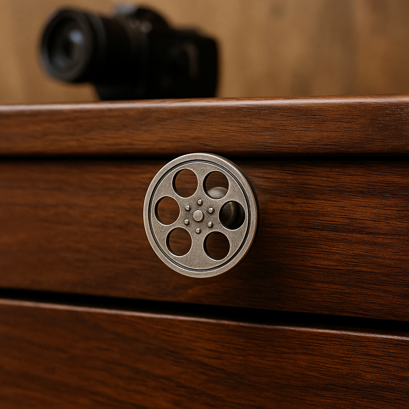 Frankenstein brass cinematographic film knob