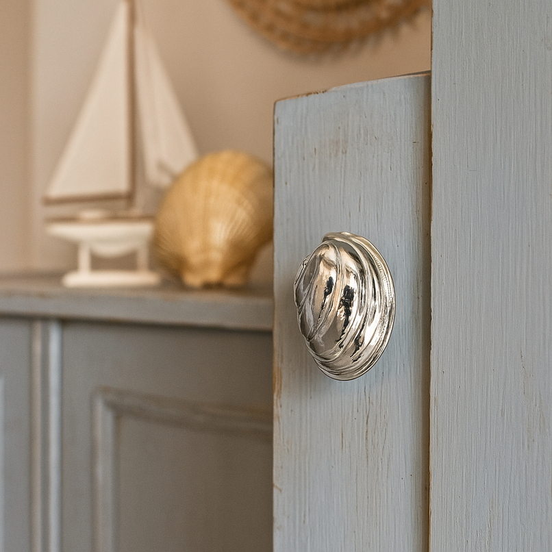 Oceano brass simple sea shell knob