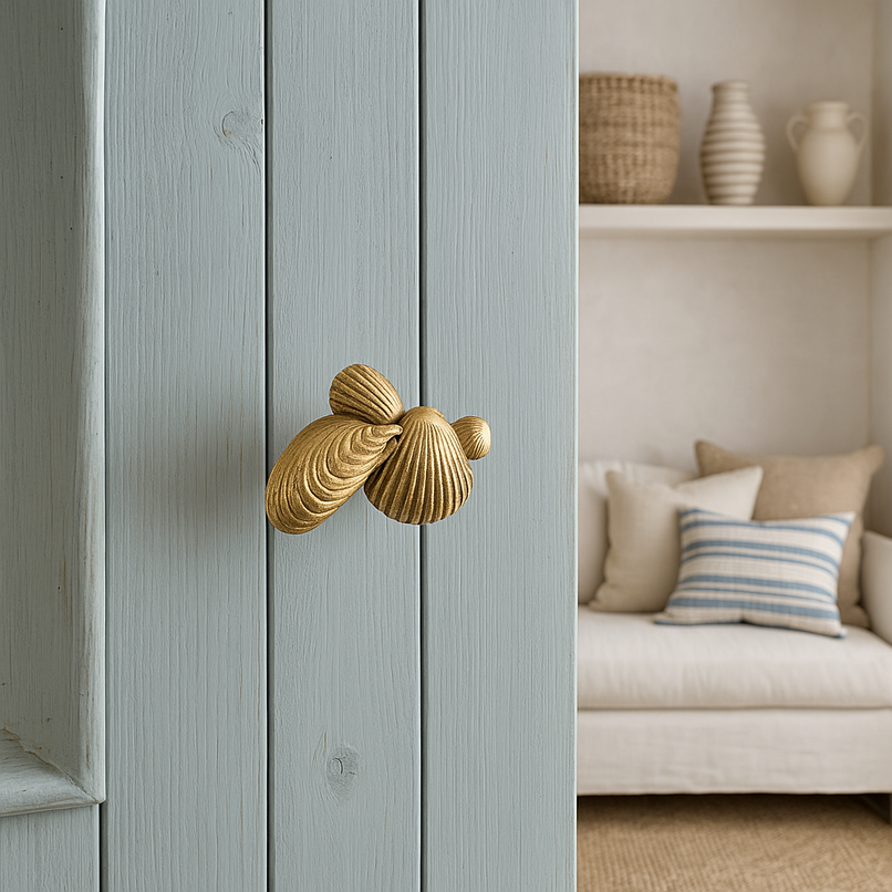 Oceano brass shells composition knob