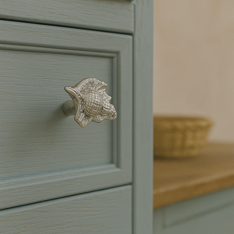 Oceano Positano brass seashell knob
