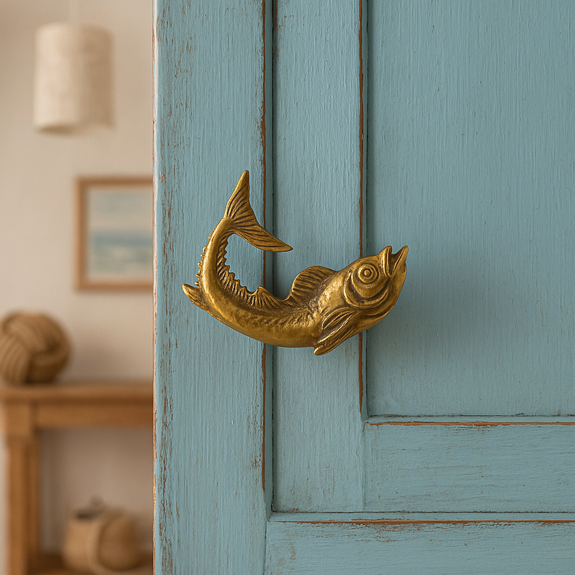 Oceano Sorrento brass fish knob