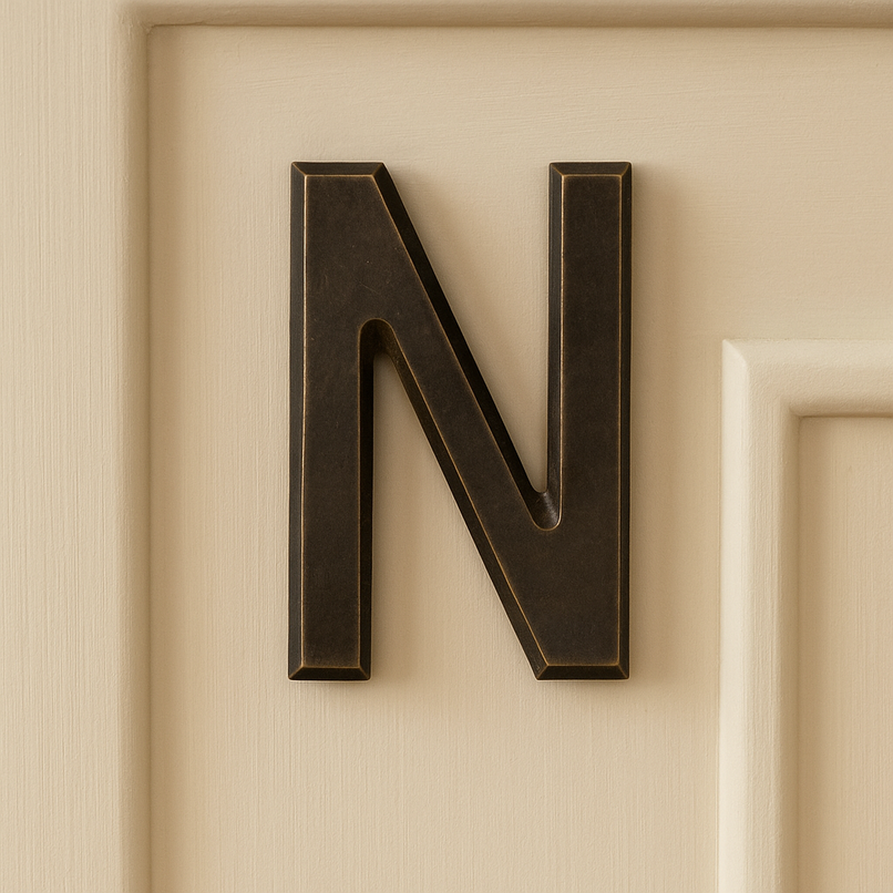 Kindergarten brass letters knob