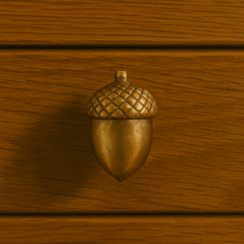 Chalet brass nut knob