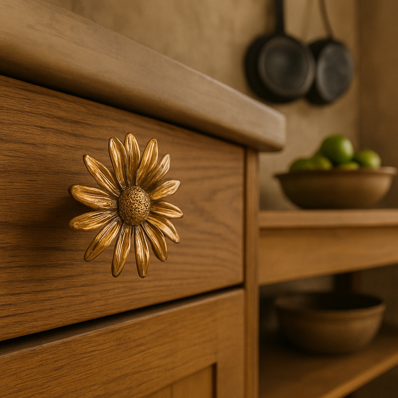 Daisy brass knob