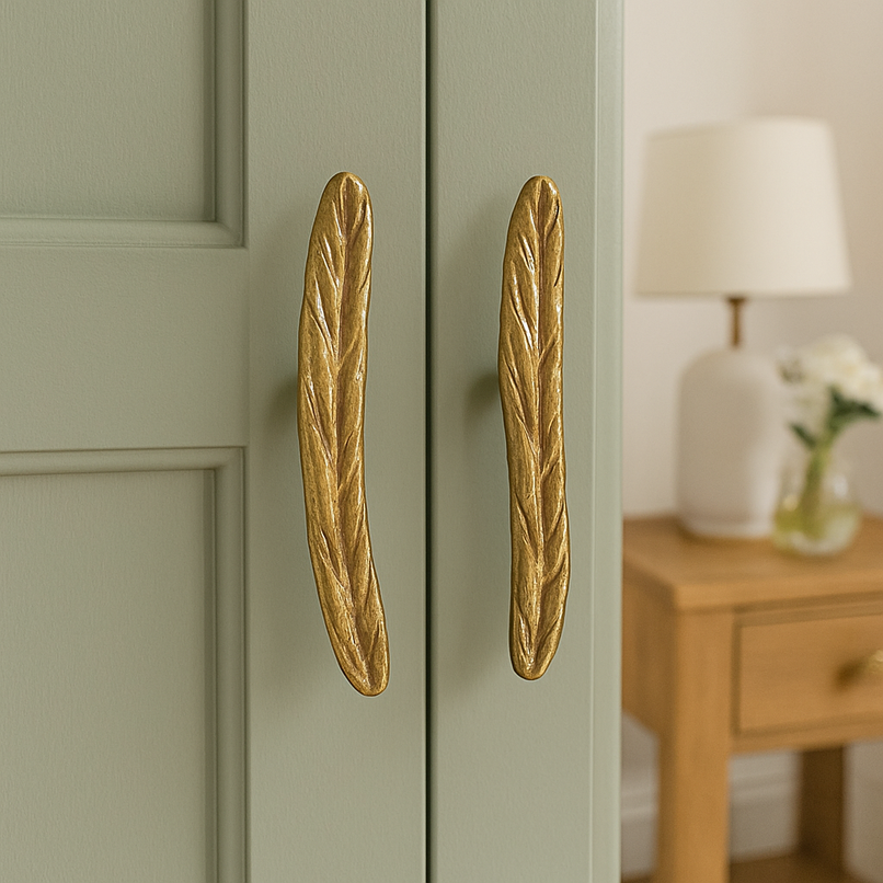 Flora brass small carrube knob