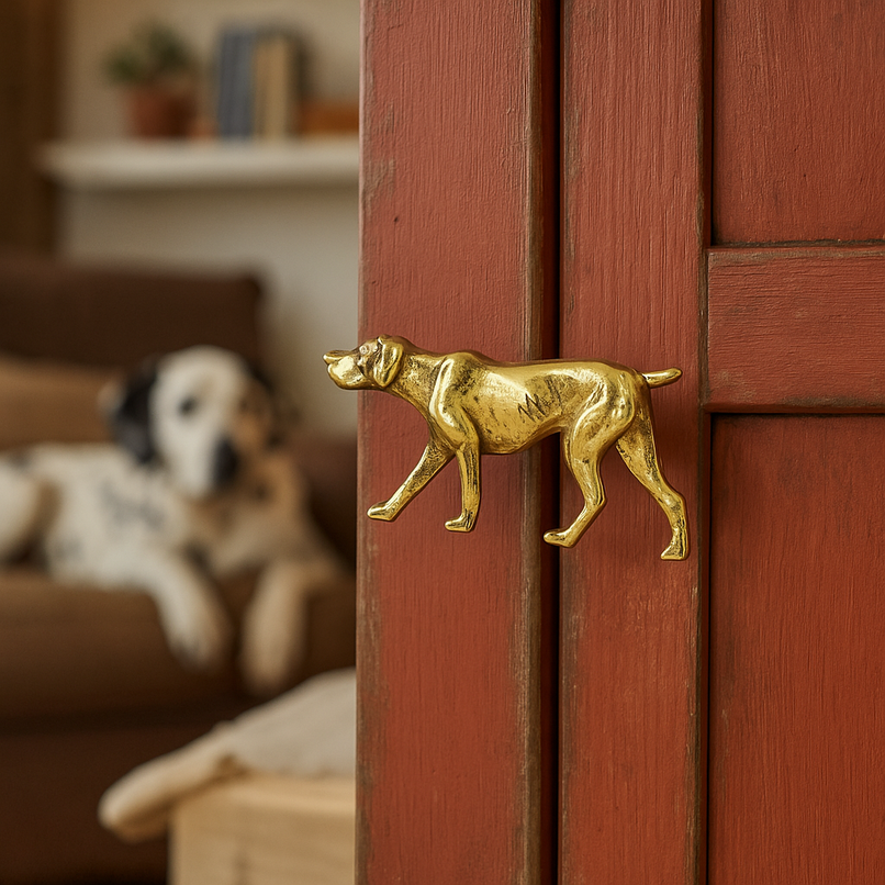 Argentine Dogo brass knob