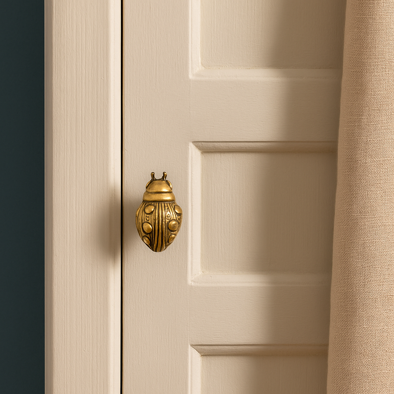 Fauna brass ladybug knob