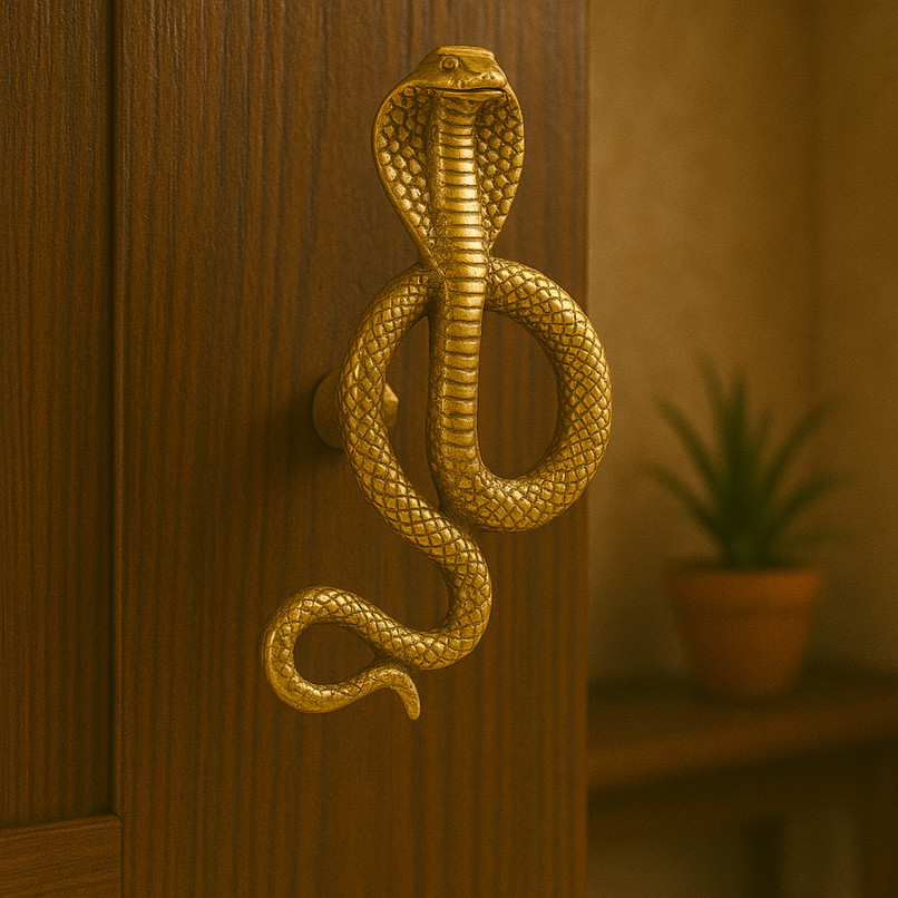 Fauna Brass cobra knob
