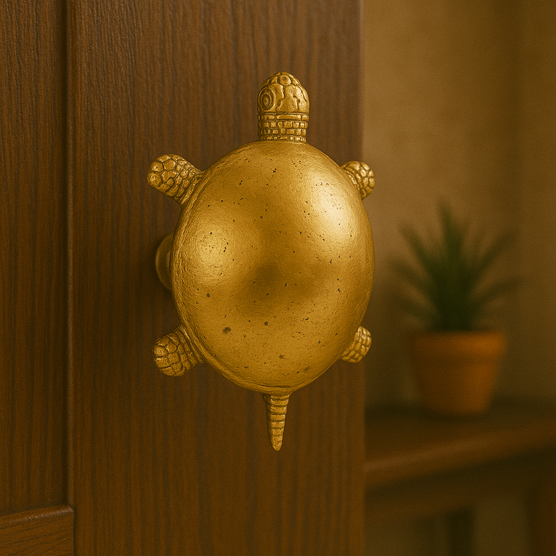 Fauna Brass smooth turtle knob