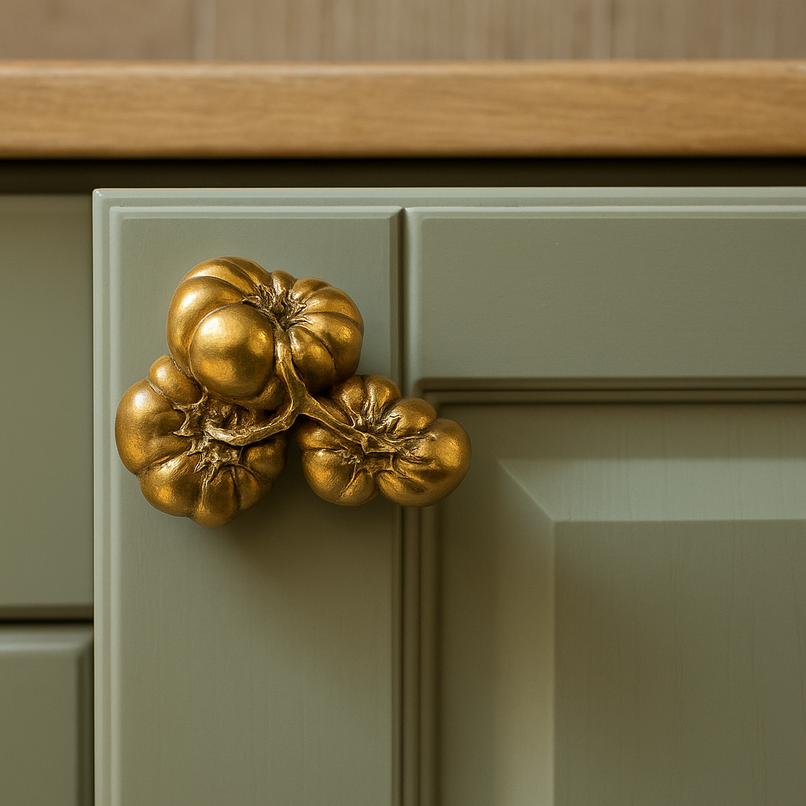 Orto brass detailed pumpkins knob