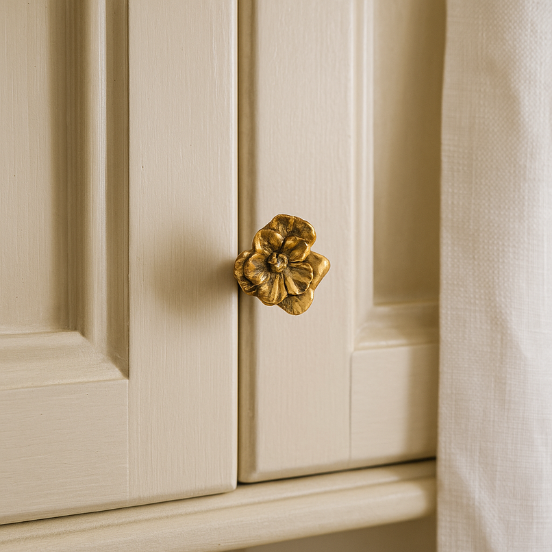 Orto brass cauliflower knob