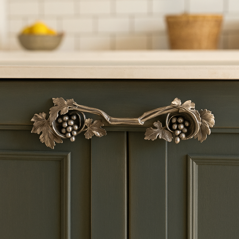 Orto brass bunch of grapes knob