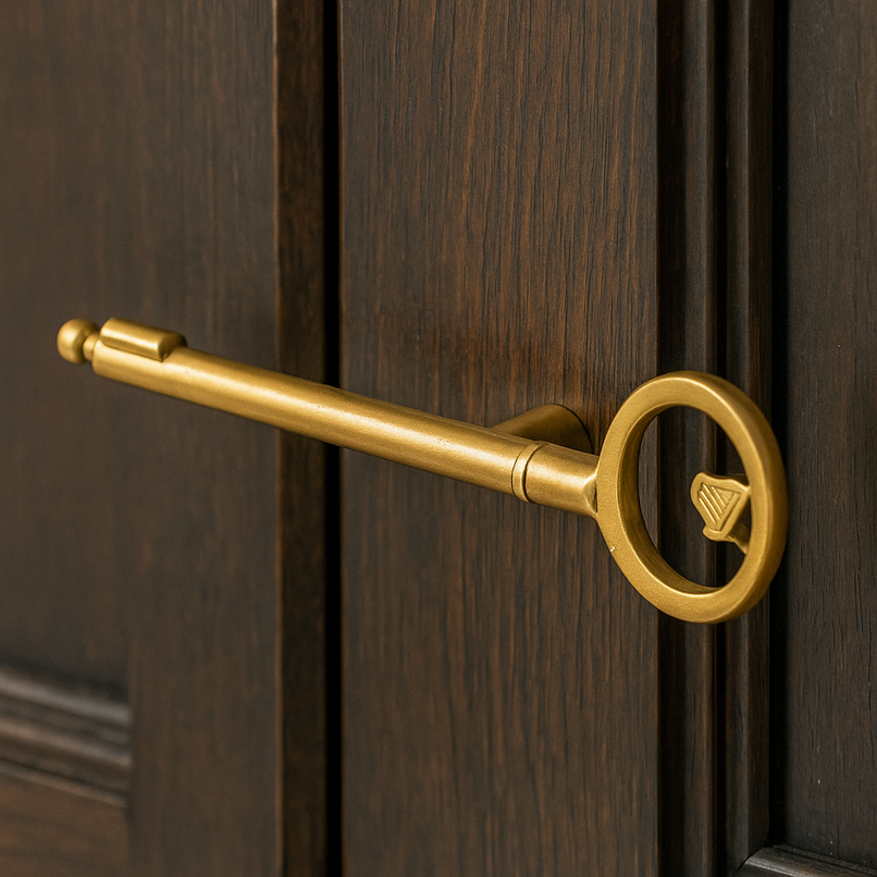 Frankenstein brass old key knob